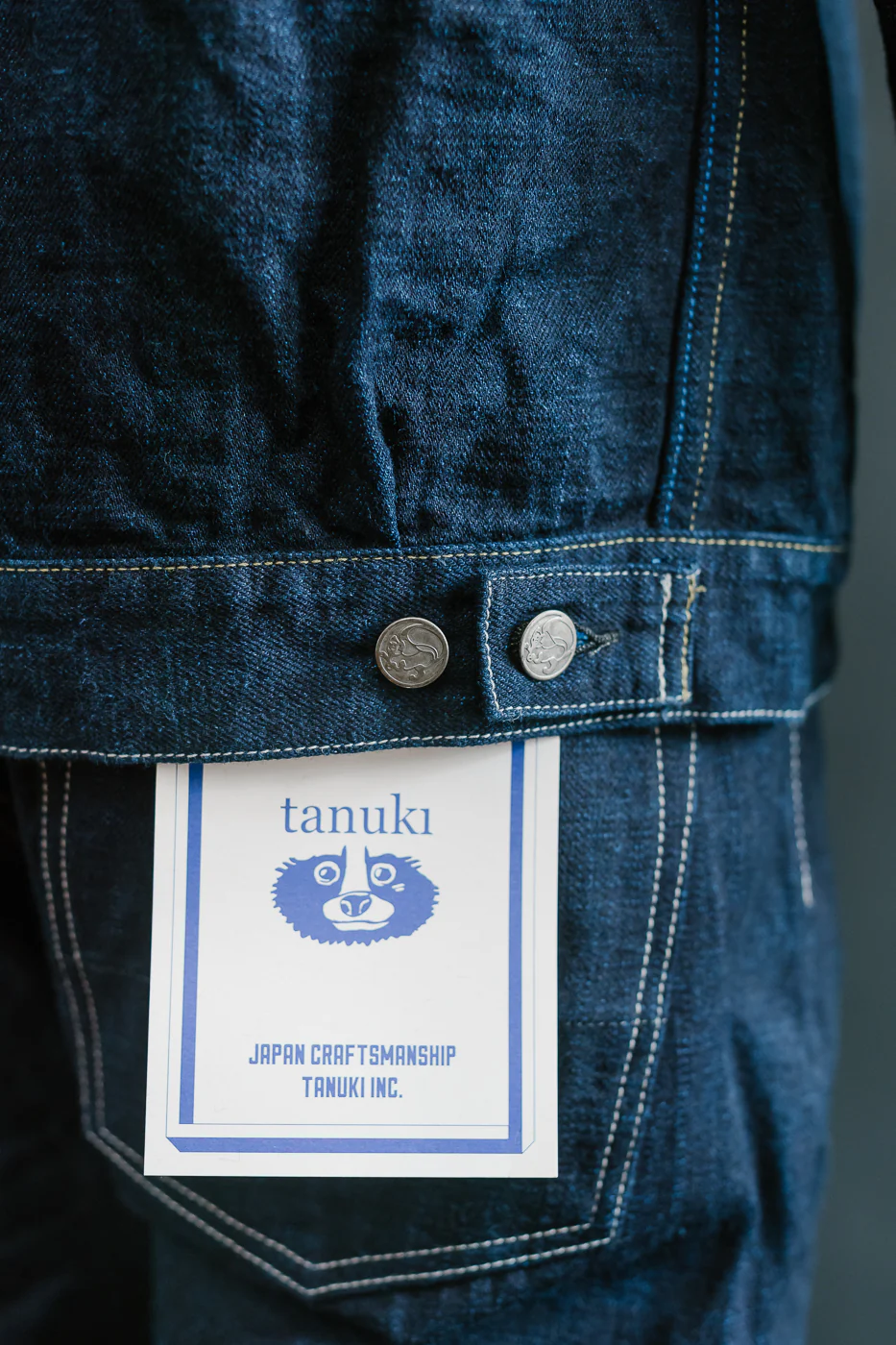 TNK402TB - 16.5oz "YURAI" Selvedge  Natural Indigo x Cobalt - Type II Jacket - Image 23