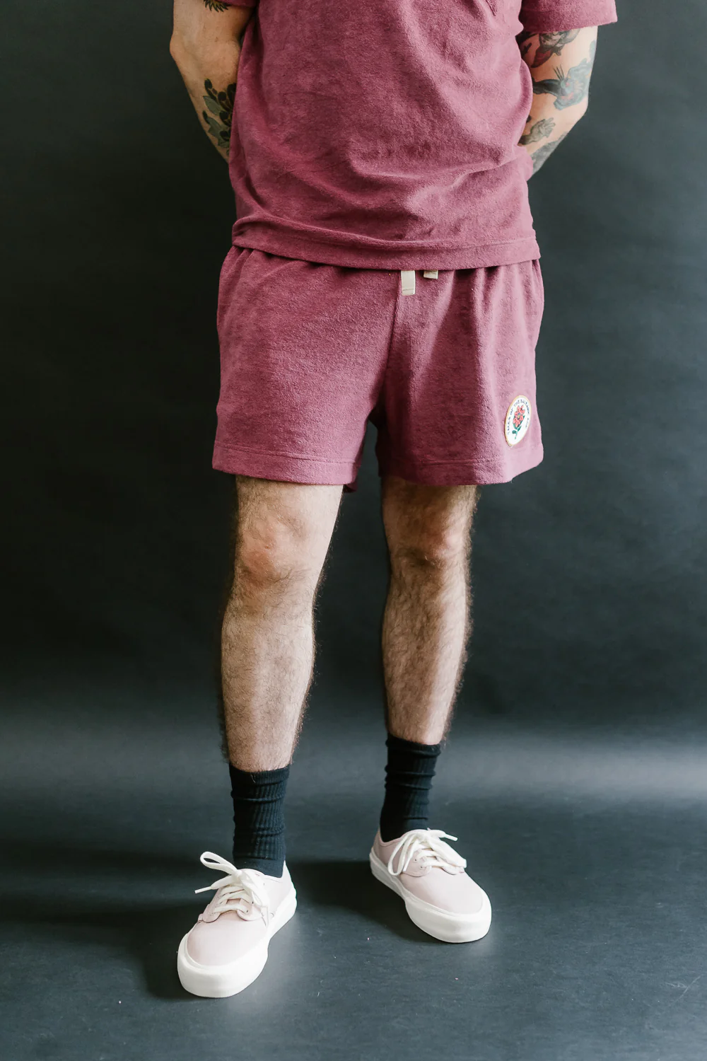 Towel Shorts Uni - Tales Of The Balearic Age - Cherry - Image 12
