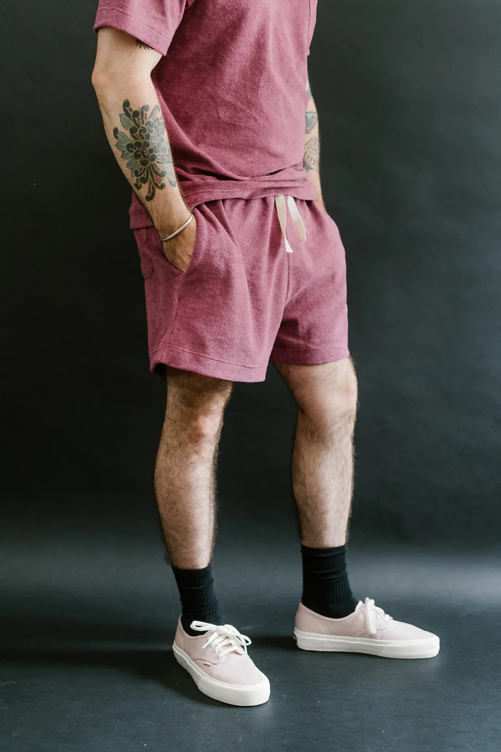 Towel Shorts Uni - Tales Of The Balearic Age - Cherry - Image 13