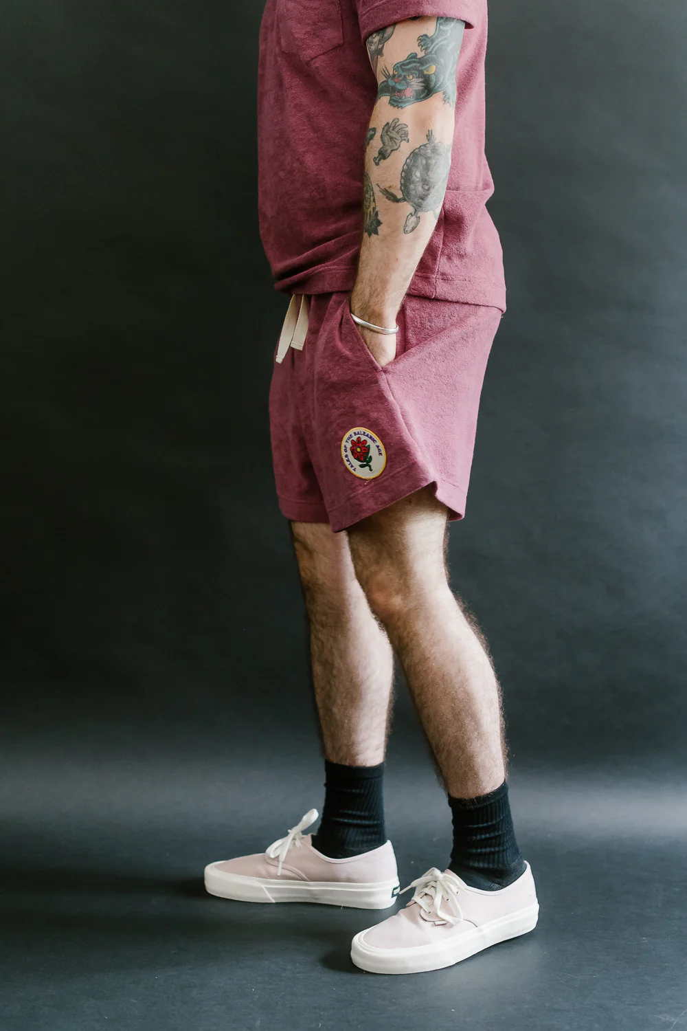 Towel Shorts Uni - Tales Of The Balearic Age - Cherry - Image 16