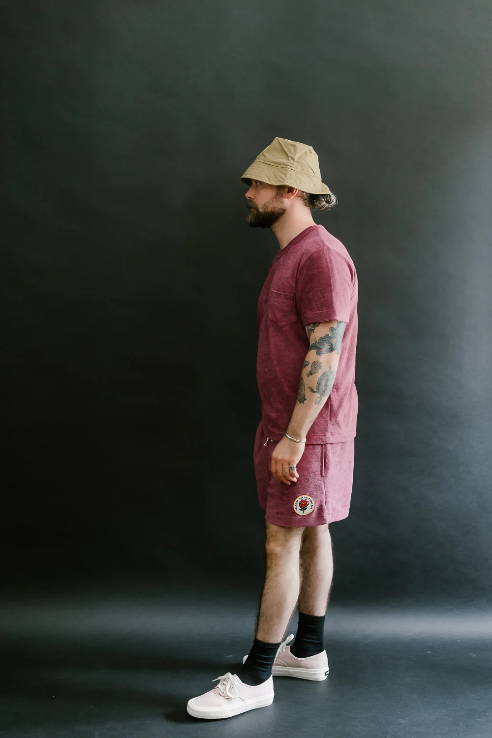 Towel Shorts Uni - Tales Of The Balearic Age - Cherry - Image 6