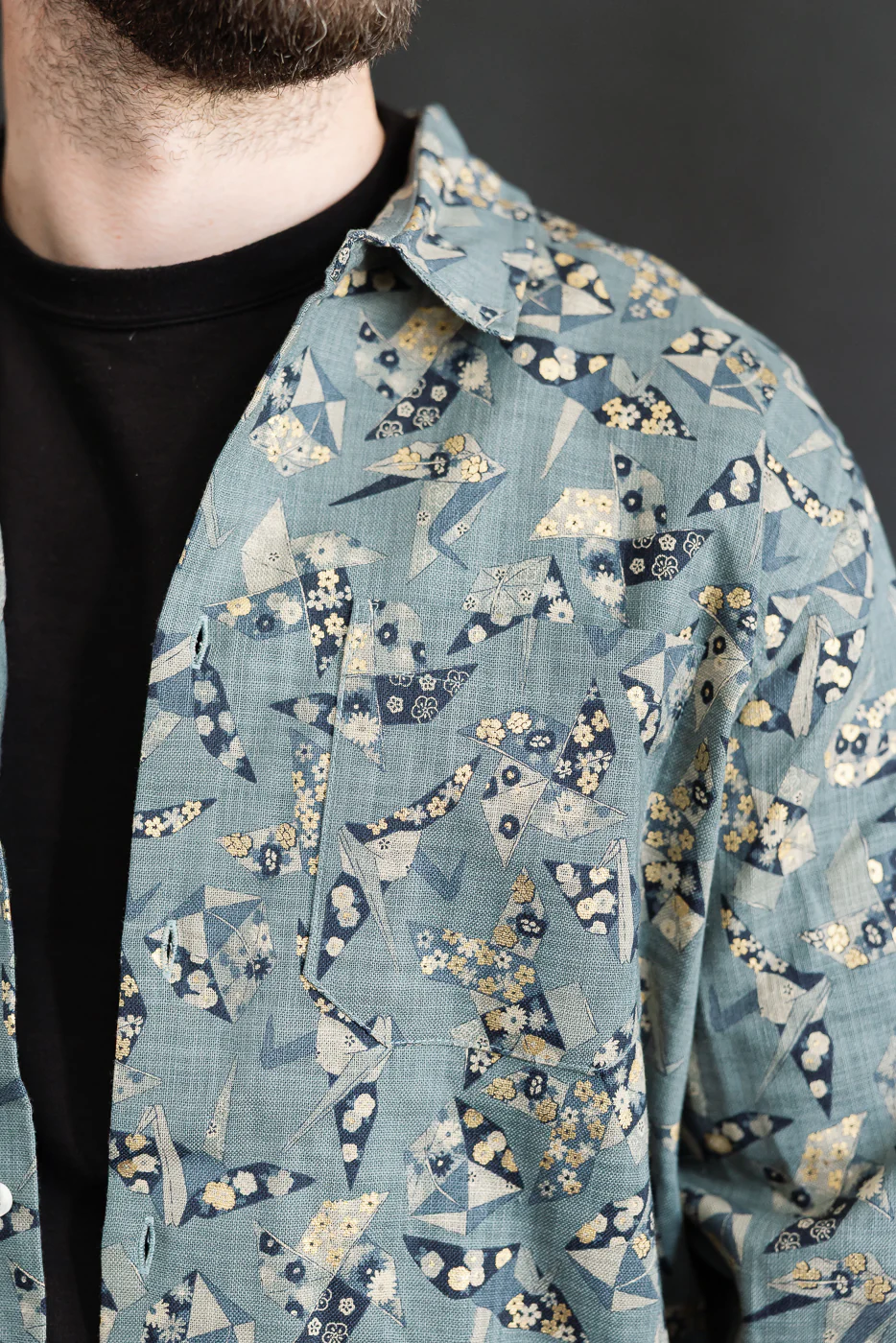 True Shirt - Oragami Poplin - Blue - Image 17