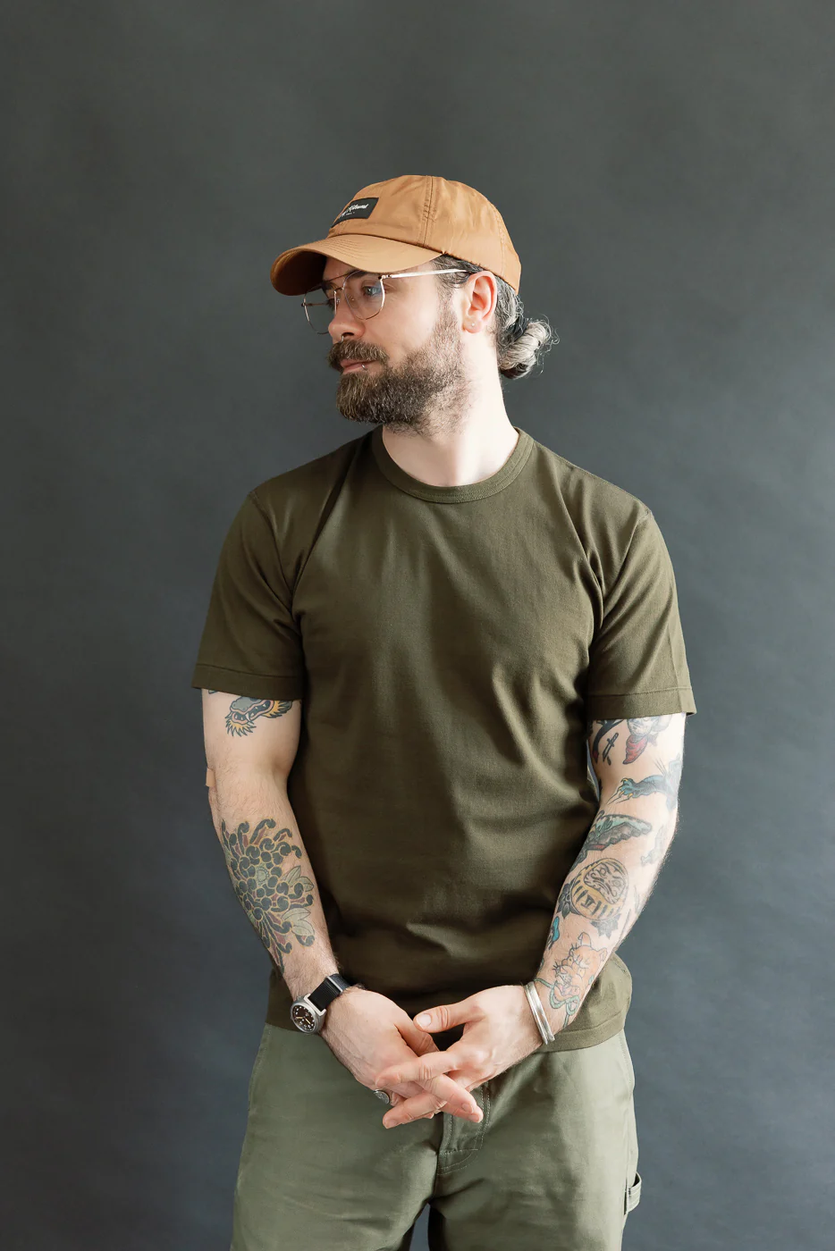 Ultimate Pima Tsuriami Crewneck T-Shirt - Khaki - Image 8