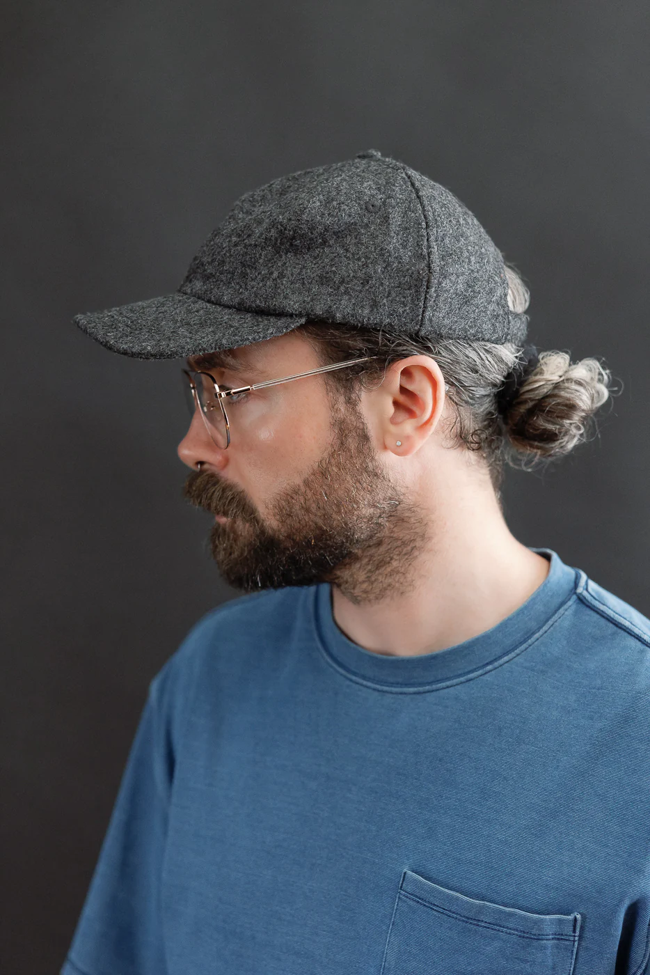 Melton Wool Baseball Hat - Granite - Image 11