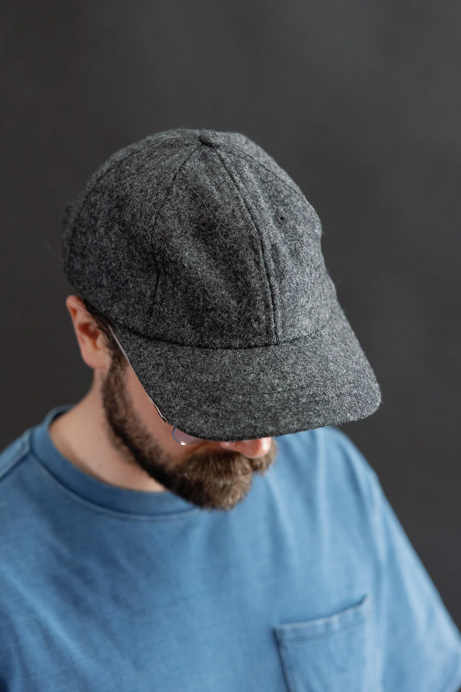 Melton Wool Baseball Hat - Granite - Image 12