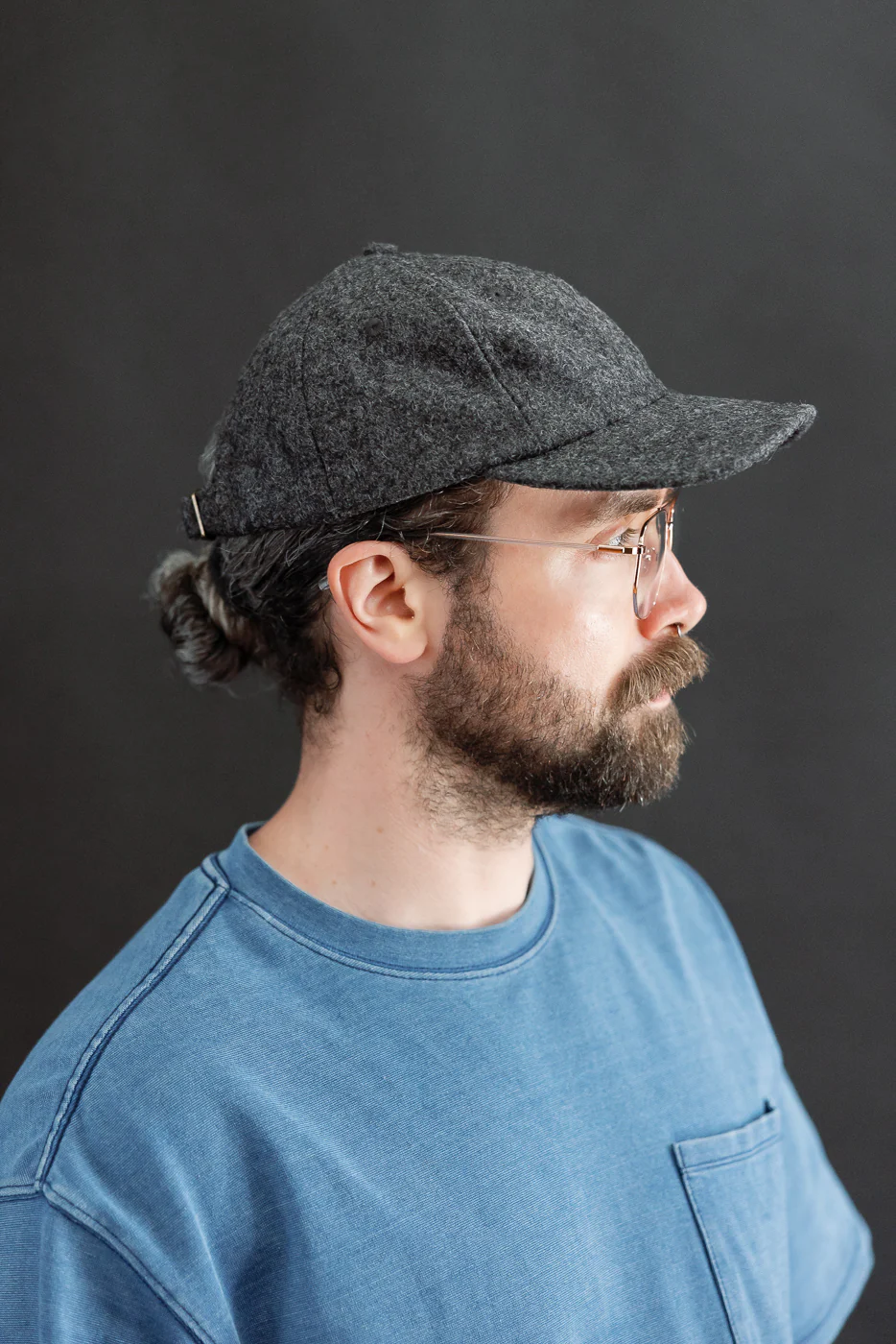 Melton Wool Baseball Hat - Granite - Image 9