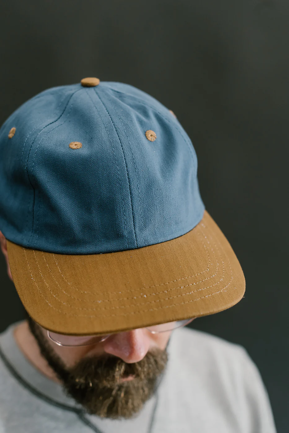 Unstructured Baseball Hat - Mock Blue/Nicotine - Image 12