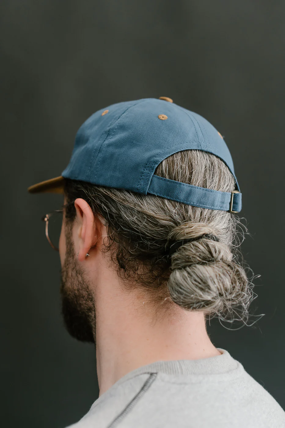 Unstructured Baseball Hat - Mock Blue/Nicotine - Image 13