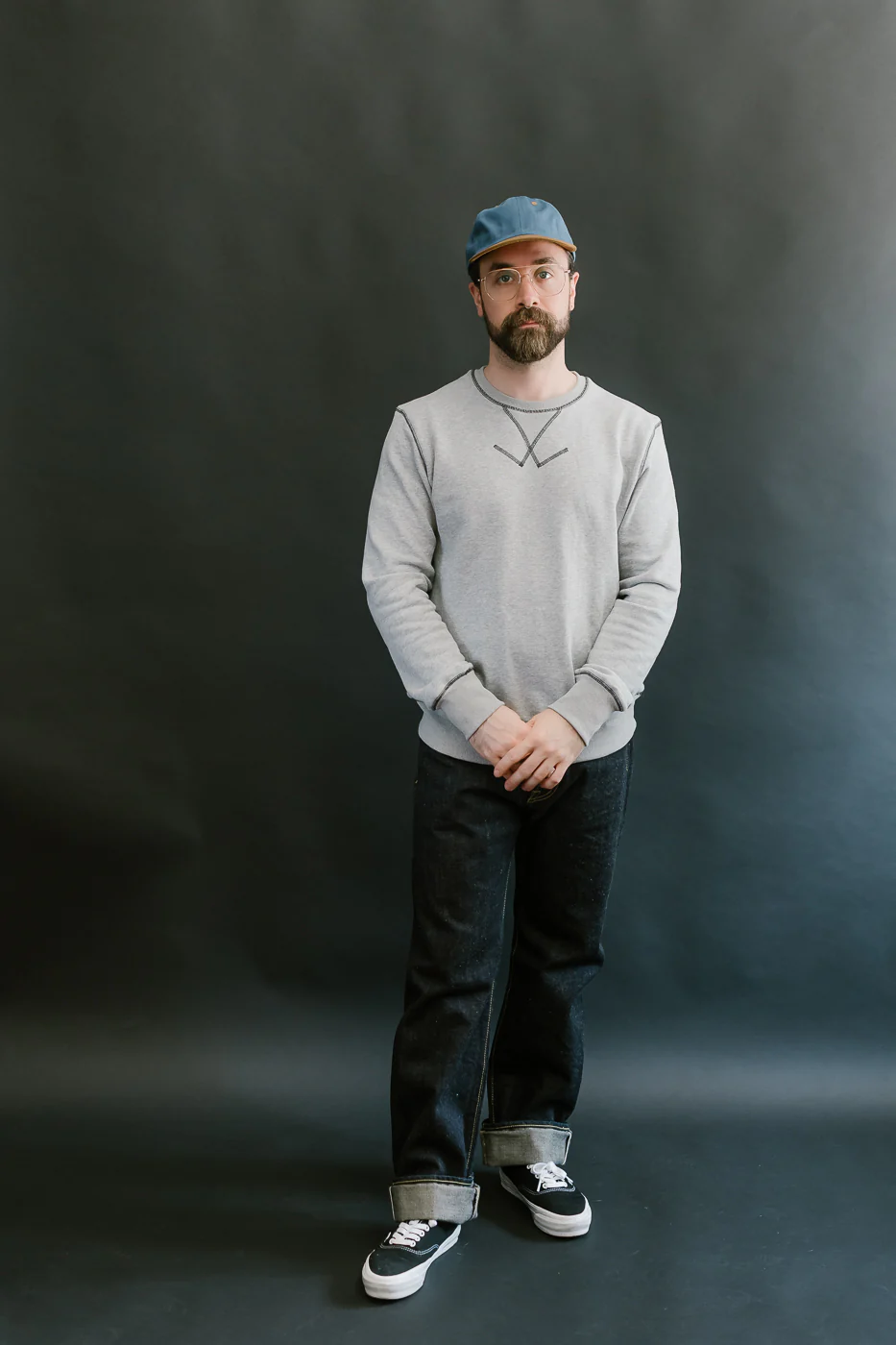 Unstructured Baseball Hat - Mock Blue/Nicotine - Image 6