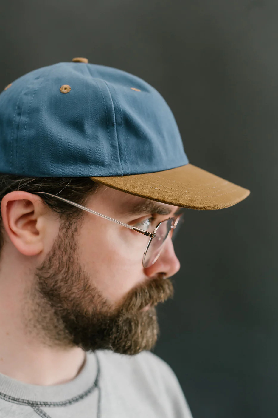 Unstructured Baseball Hat - Mock Blue/Nicotine - Image 9