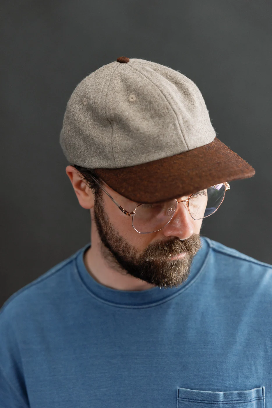 Melton Wool Baseball Hat - Oatmeal, Red Oak Mix - Image 10
