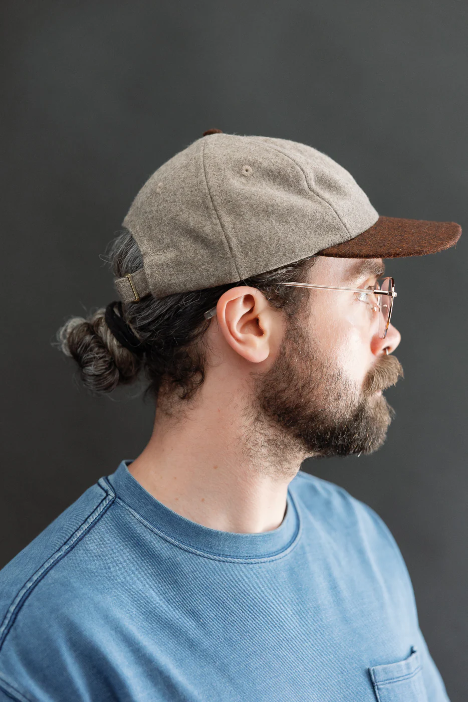 Melton Wool Baseball Hat - Oatmeal, Red Oak Mix - Image 11