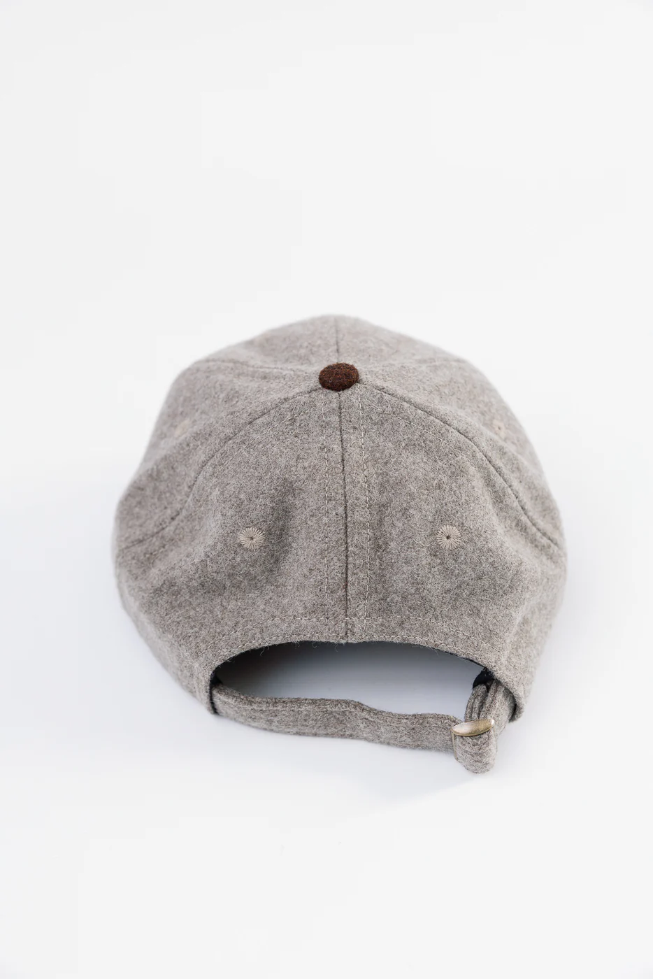 Melton Wool Baseball Hat - Oatmeal, Red Oak Mix - Image 3
