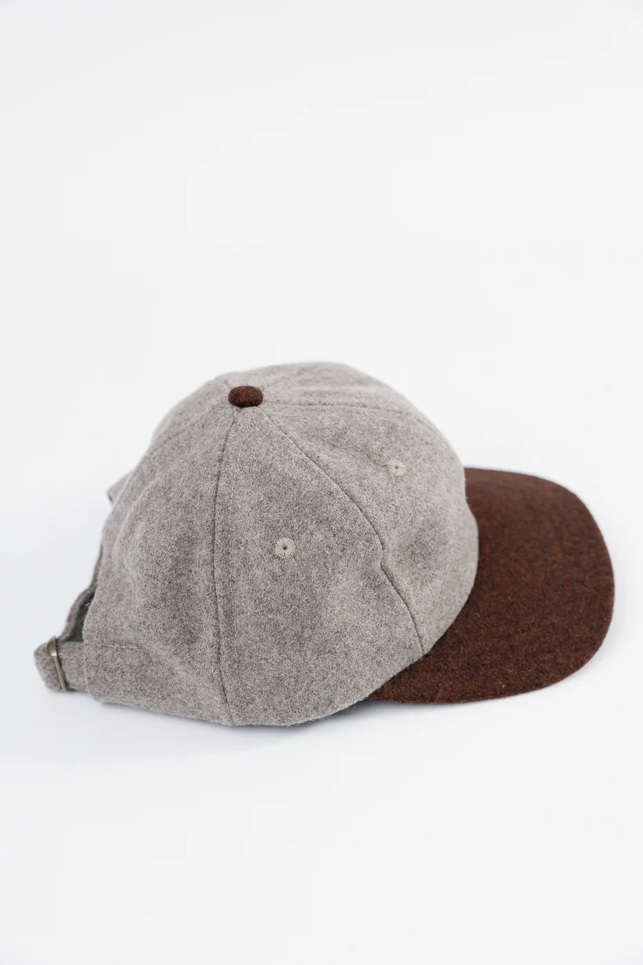 Melton Wool Baseball Hat - Oatmeal, Red Oak Mix - Image 4