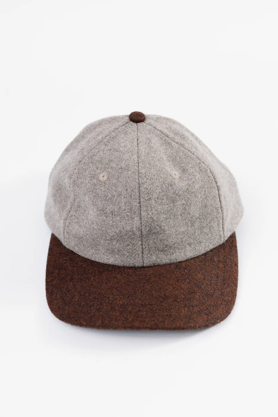Melton Wool Baseball Hat - Oatmeal, Red Oak Mix - Image 6