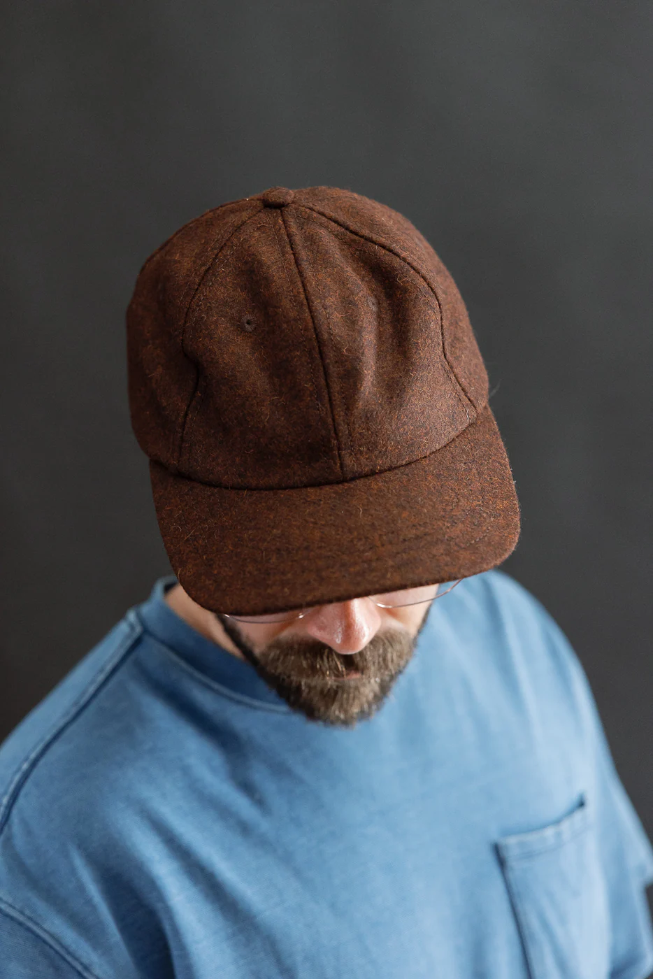 Melton Wool Baseball Hat - Red Oak Mix - Image 10