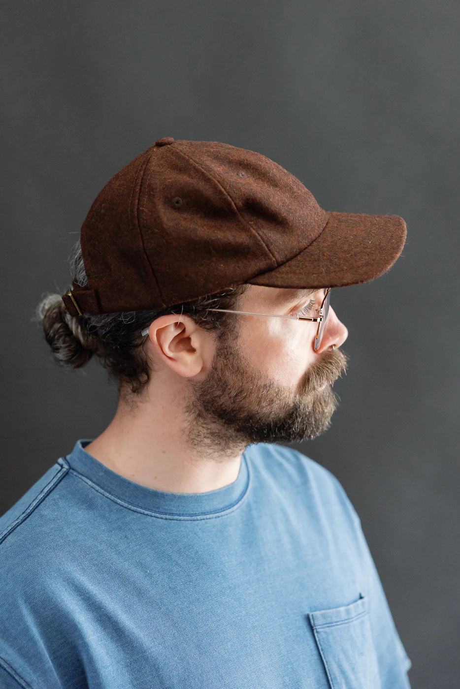 Melton Wool Baseball Hat - Red Oak Mix - Image 12
