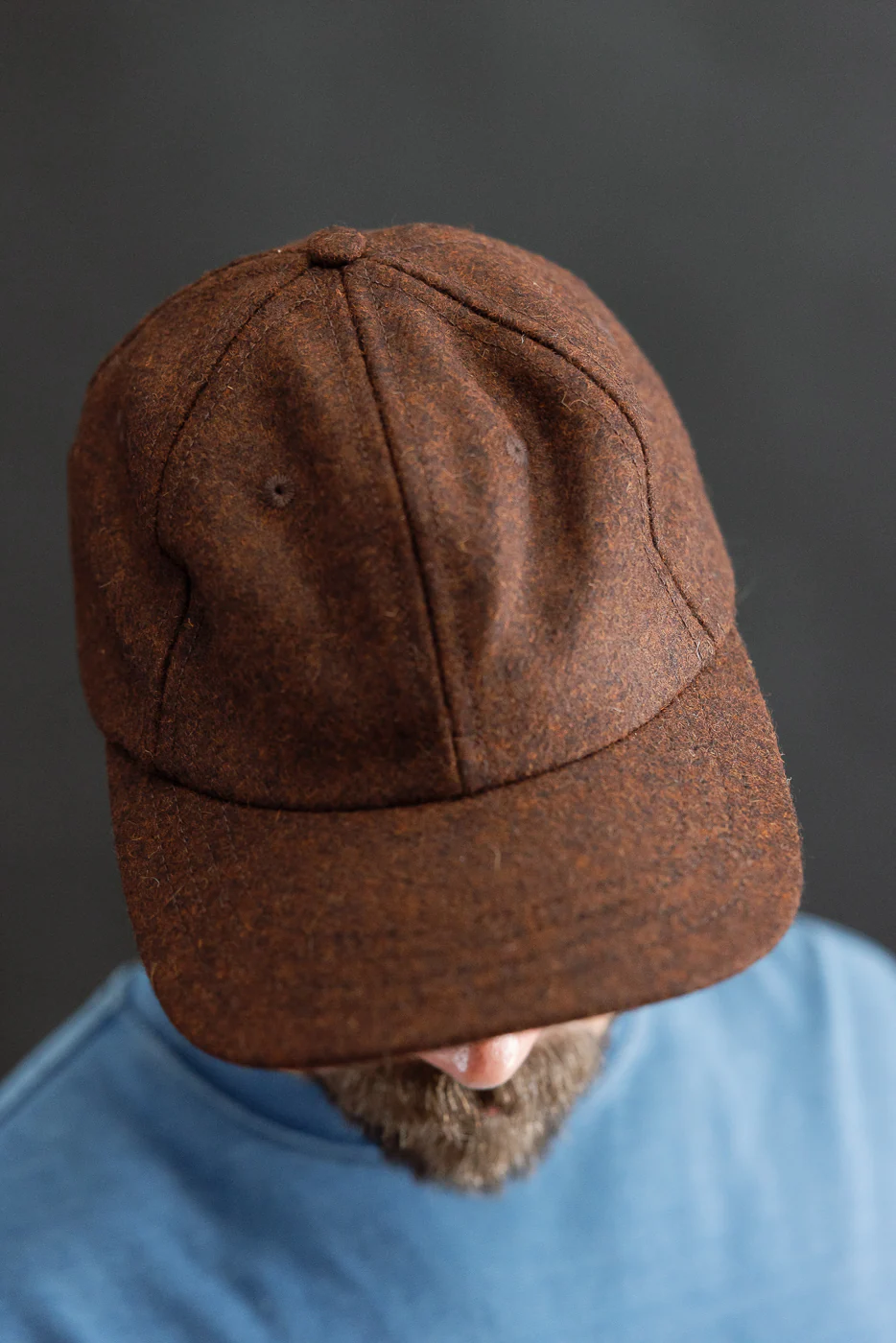 Melton Wool Baseball Hat - Red Oak Mix - Image 13