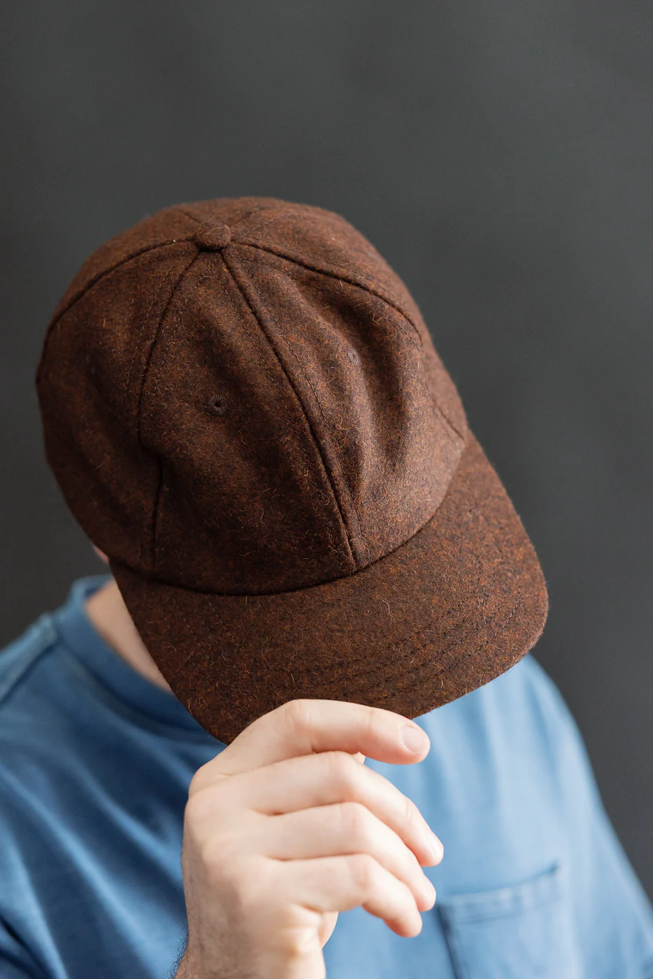 Melton Wool Baseball Hat - Red Oak Mix - Image 14