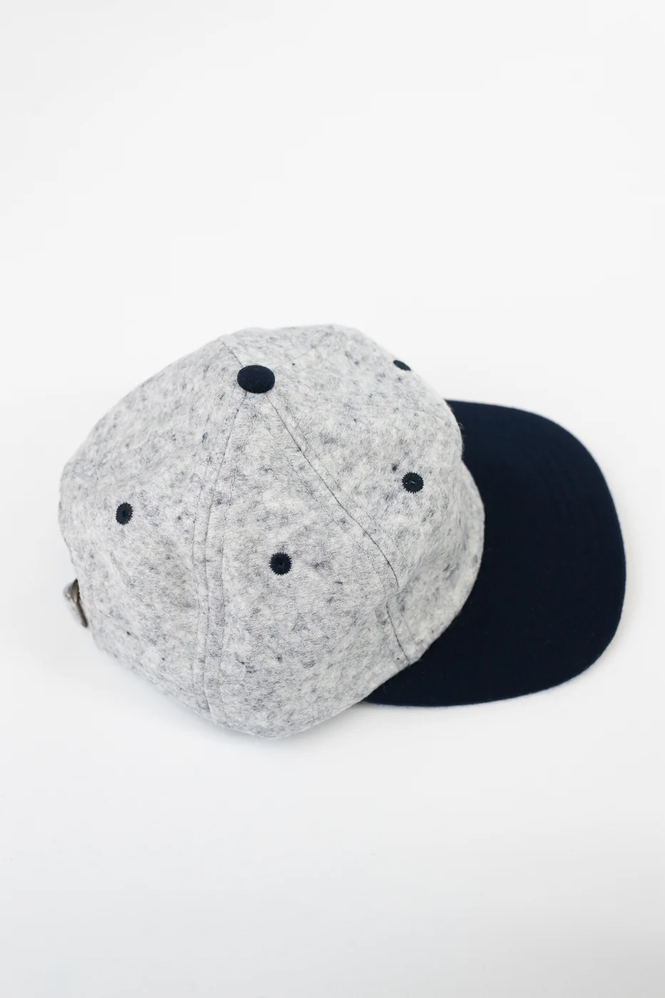 Unstructured Wool 2-Tone Baseball Hat - Natural, Navy Heather - Image 4