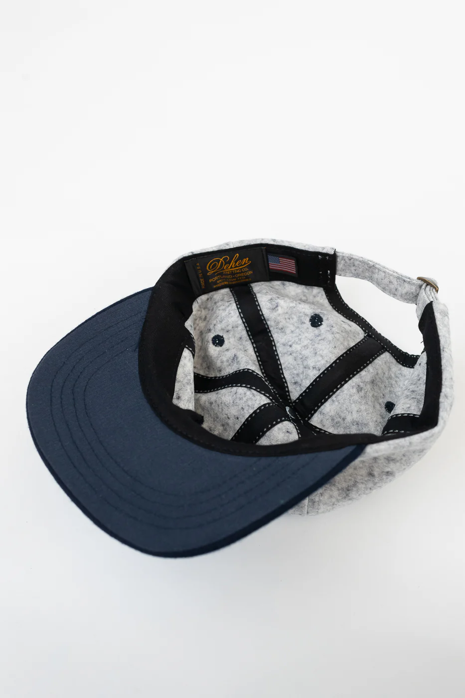 Unstructured Wool 2-Tone Baseball Hat - Natural, Navy Heather - Image 6
