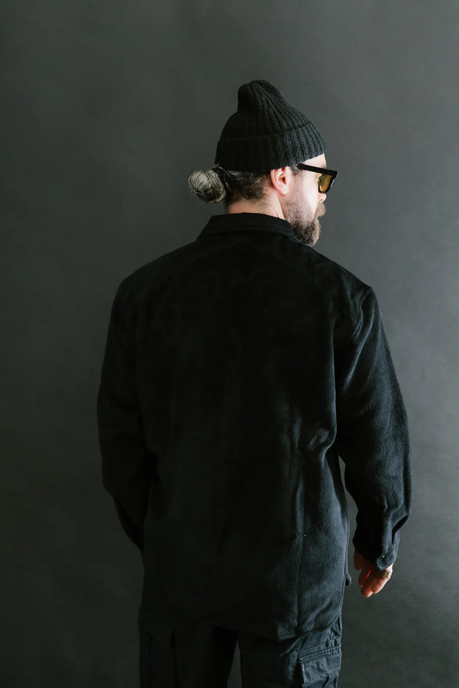 USN Overshirt Wool, Angora  - Black - Image 11