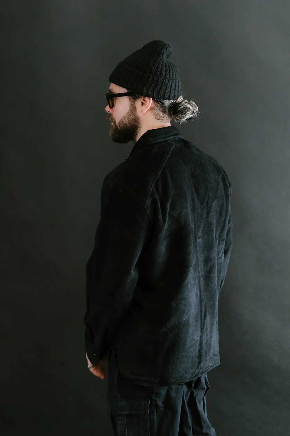 USN Overshirt Wool, Angora  - Black - Image 12