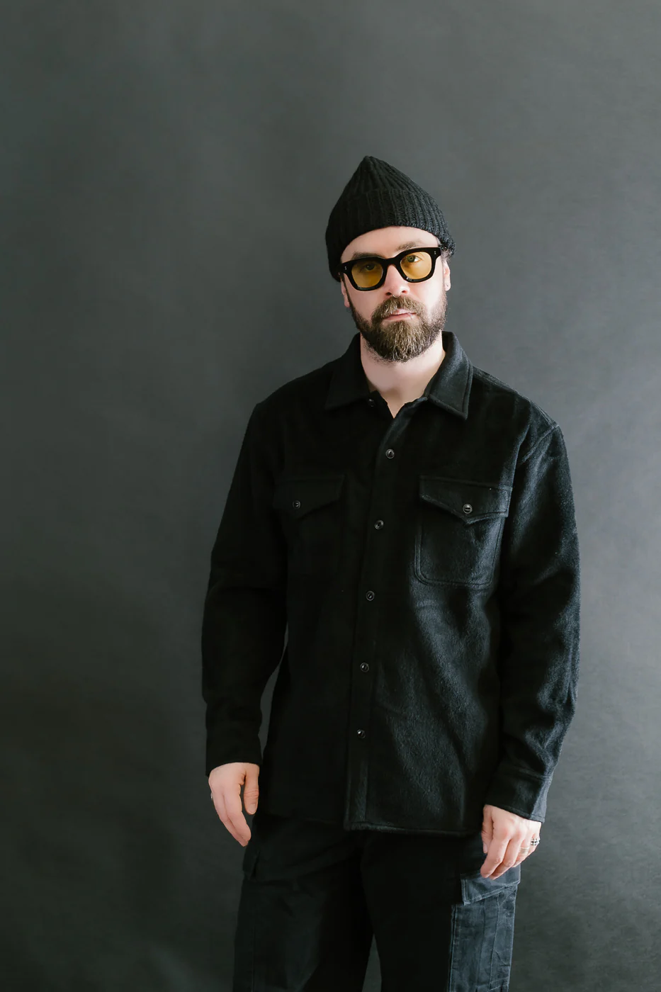 USN Overshirt Wool, Angora  - Black - Image 14