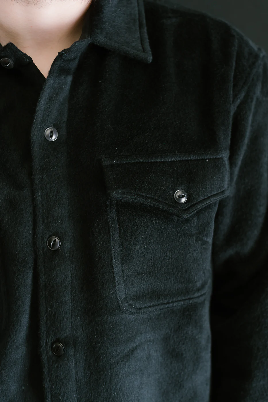 USN Overshirt Wool, Angora  - Black - Image 17