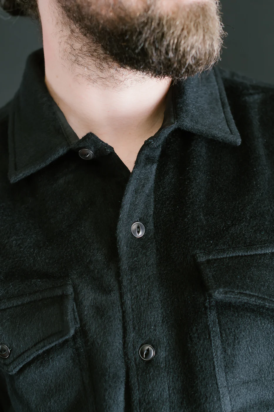 USN Overshirt Wool, Angora  - Black - Image 18