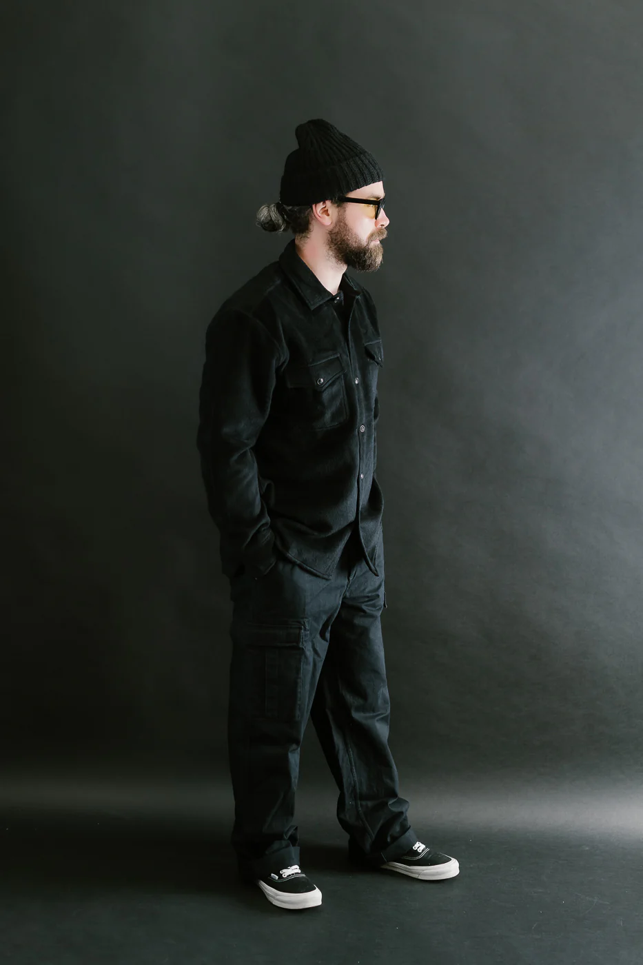 USN Overshirt Wool, Angora  - Black - Image 7