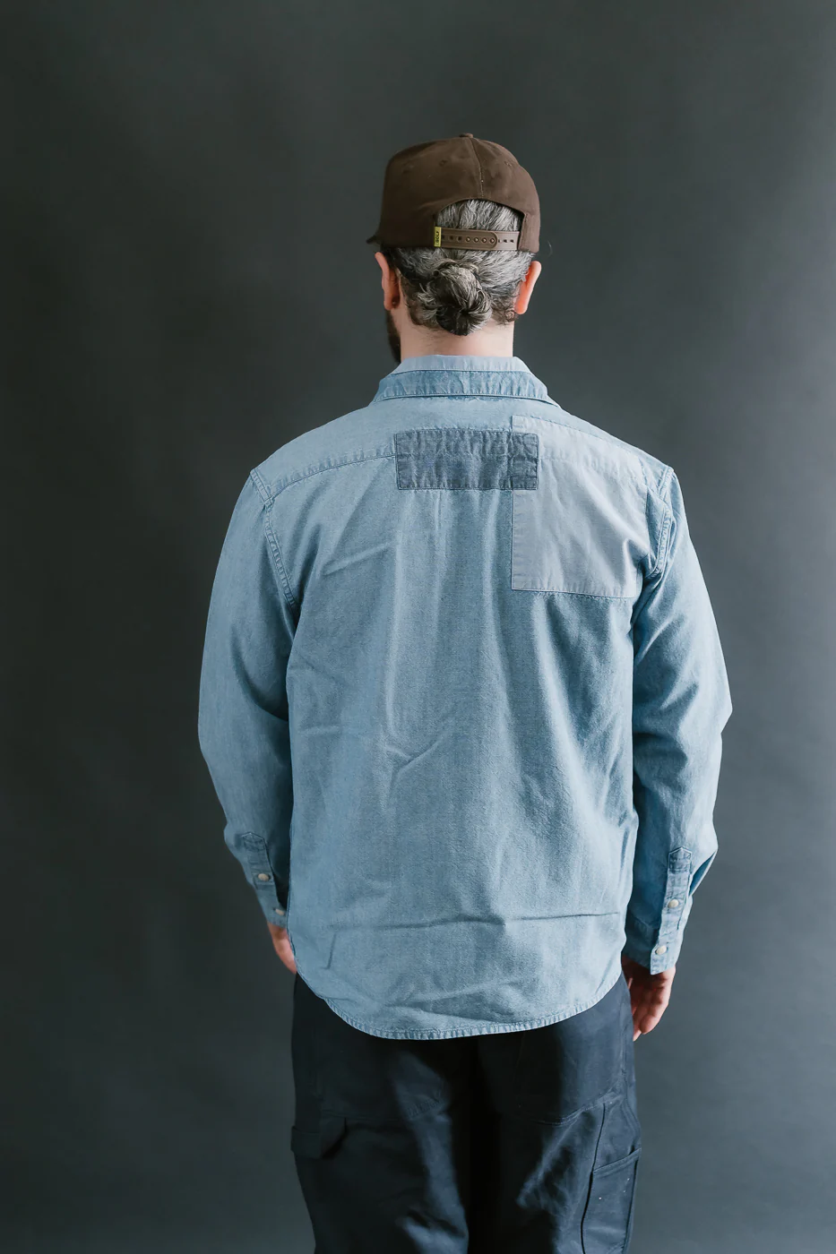 Utility Shirt Patchwork Chambray - Indigo - Image 13