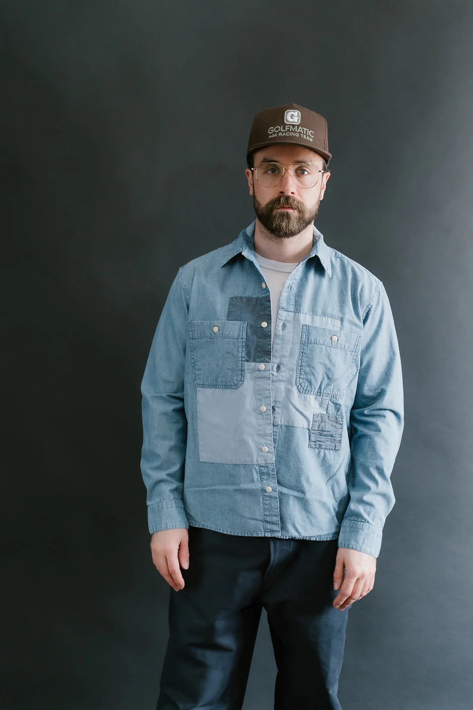 Utility Shirt Patchwork Chambray - Indigo - Image 16