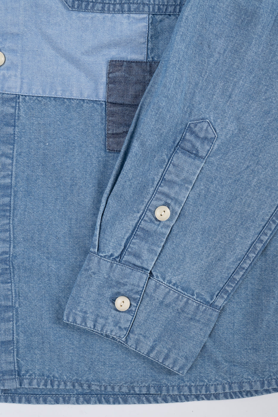Utility Shirt Patchwork Chambray - Indigo - Image 4