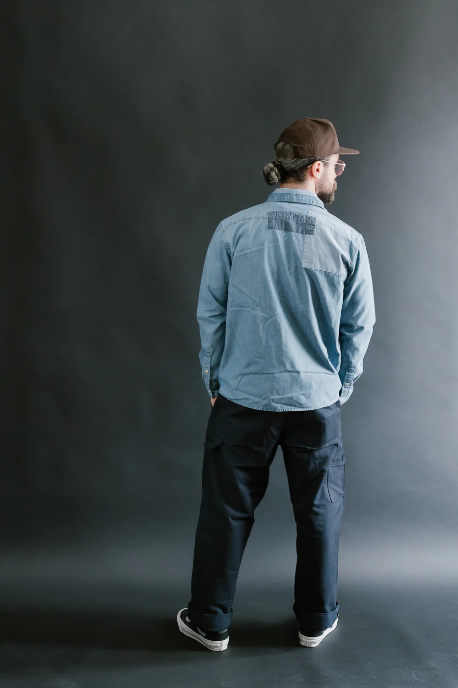 Utility Shirt Patchwork Chambray - Indigo - Image 9