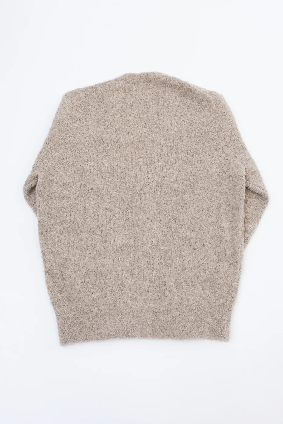 V-Neck Cardigan Boucle Alpaca - Khaki - Image 5