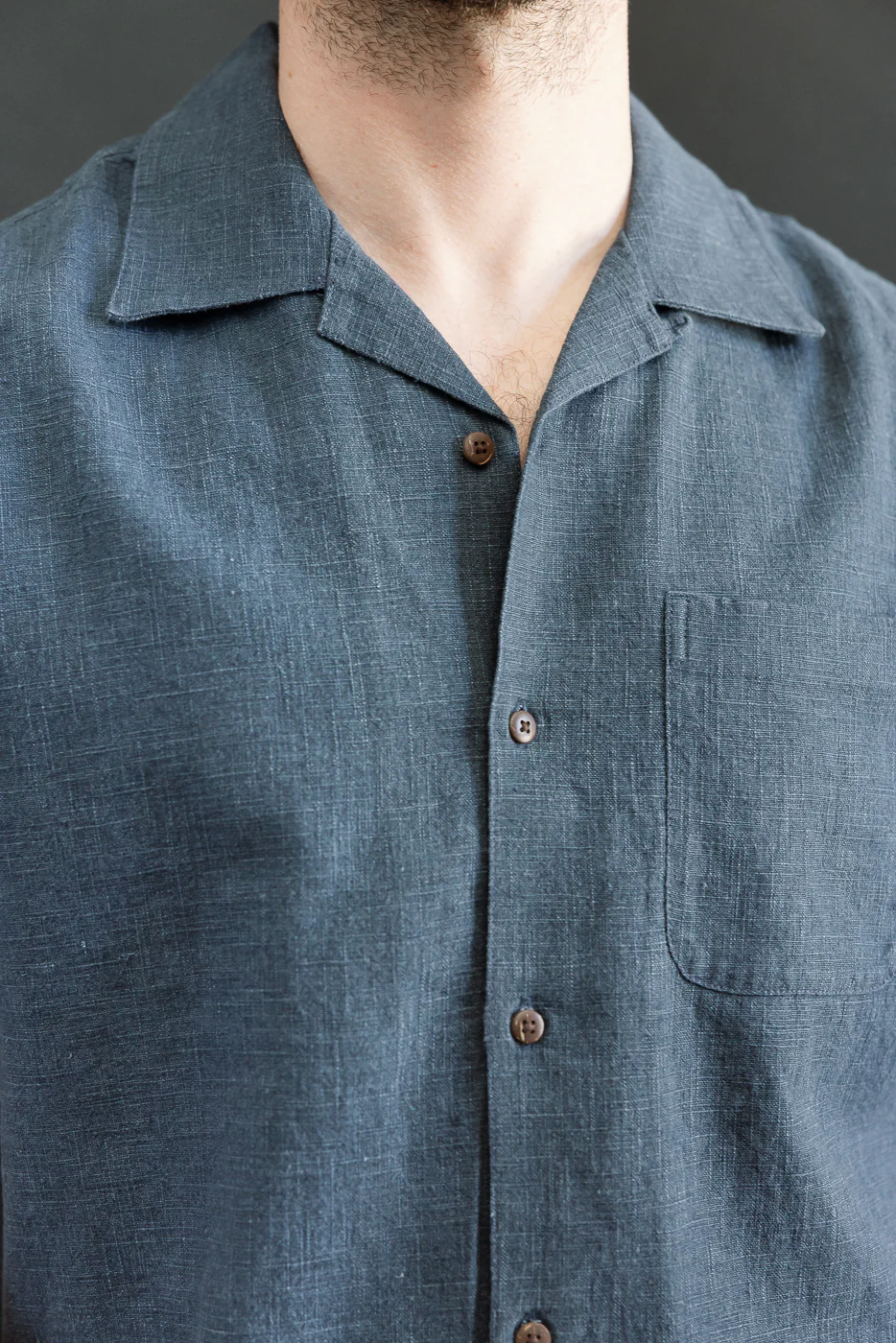 Vacation Shirt - Blue Linen - Image 17