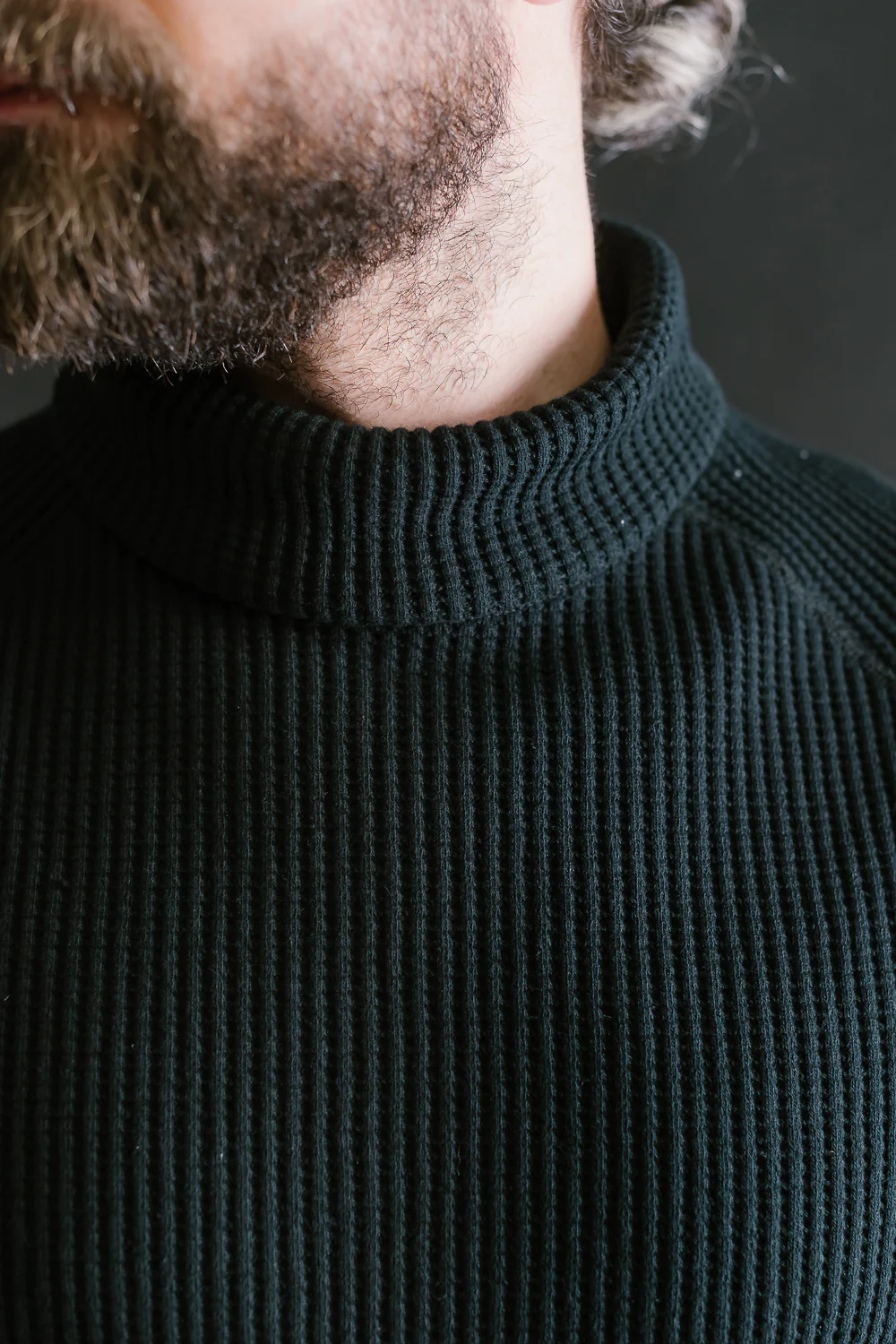 Waffle High-Neck - 07 Black - Image 16