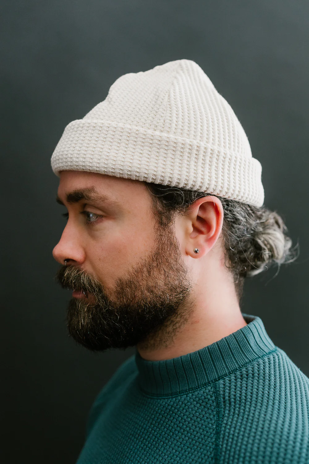 Waffle Knit Cap - 14 Ivory - Image 4