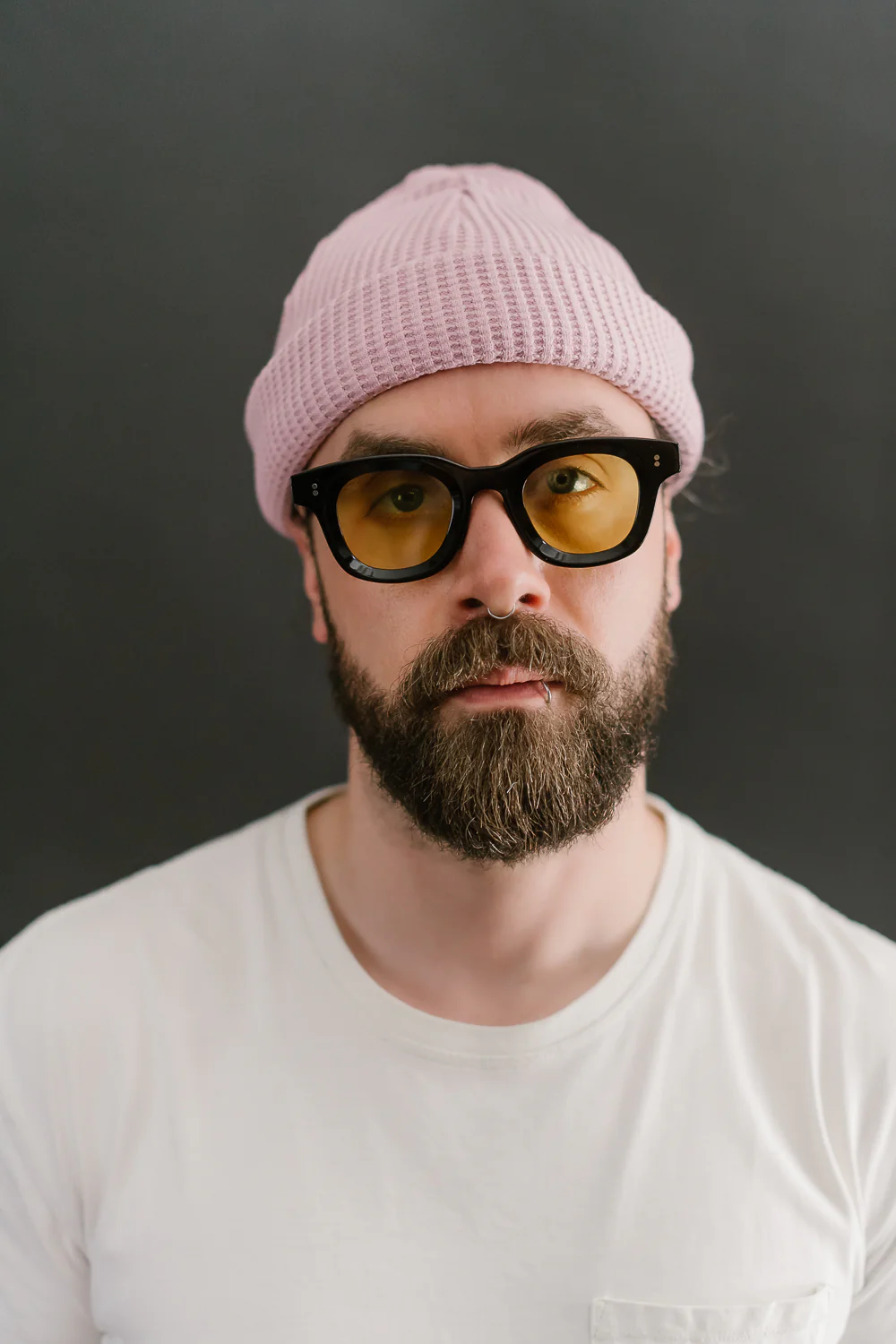 Waffle Knit Cap - 326 Smoky Pink - Image 3