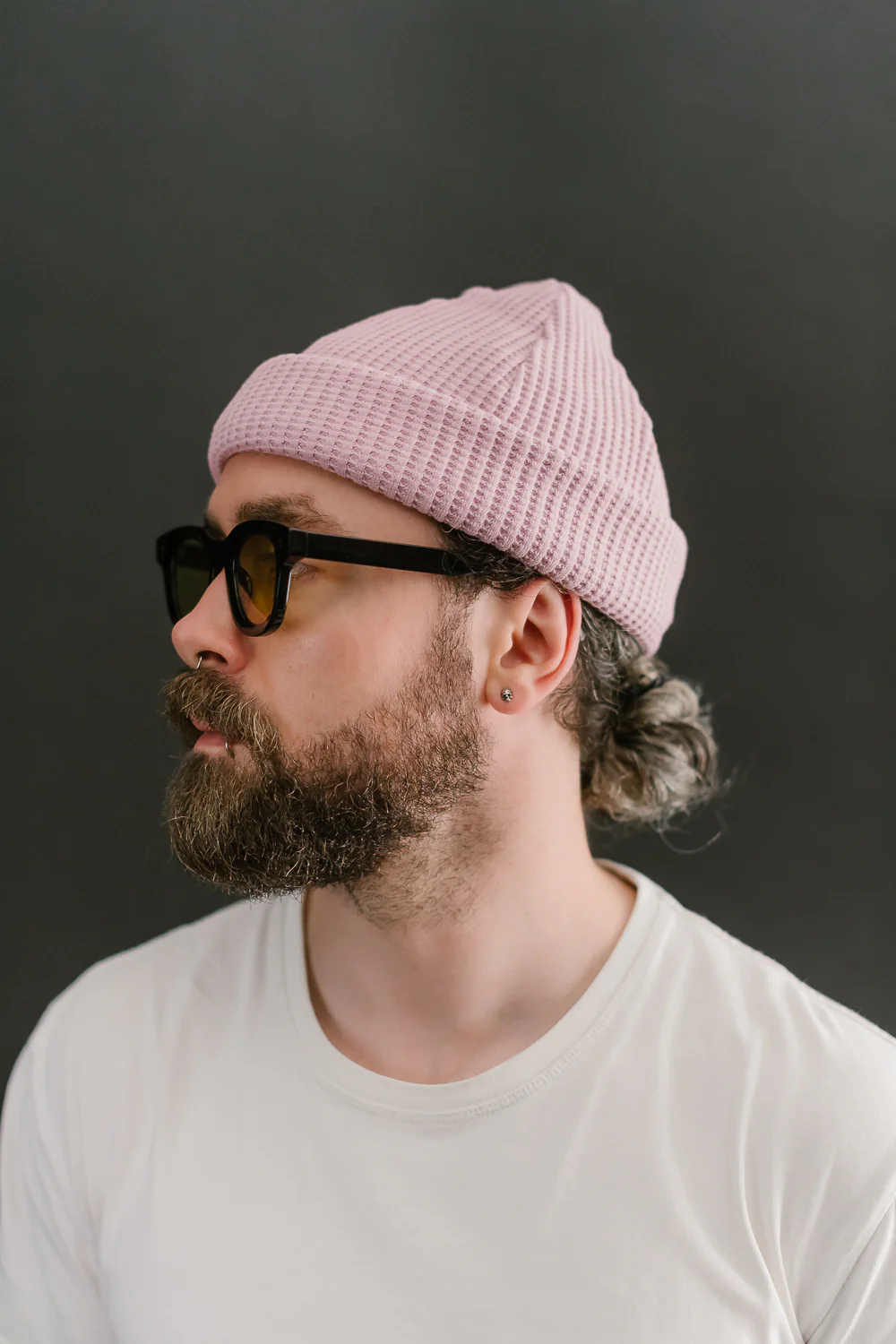 Waffle Knit Cap - 326 Smoky Pink - Image 5