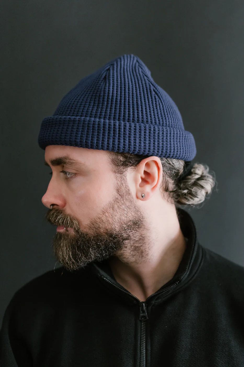 JM6605 - Waffle Knit Cap - 345 Blue Depths - Image 7
