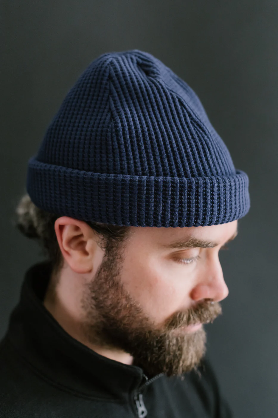 JM6605 - Waffle Knit Cap - 345 Blue Depths - Image 8