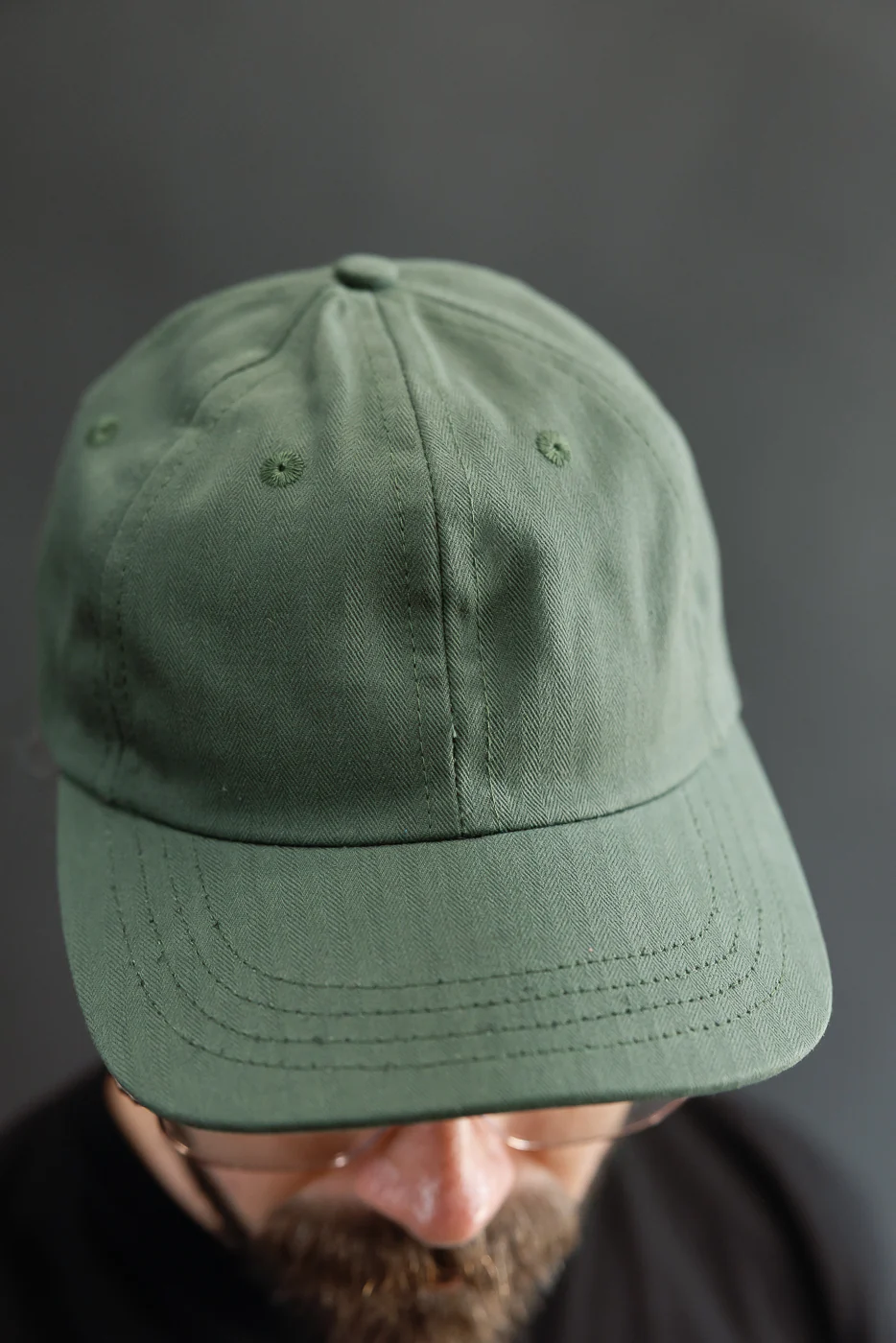 Dry Waxed Cotton Baseball Hat - Spruce - Image 12