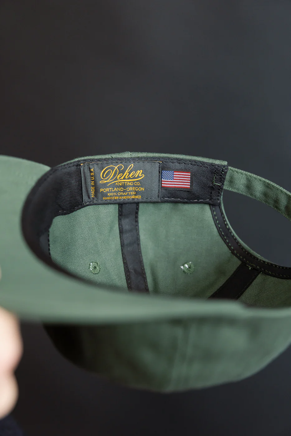 Dry Waxed Cotton Baseball Hat - Spruce - Image 13