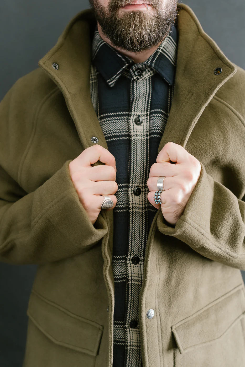 Welding Jacket Melton Wool - Tobacco - Image 15