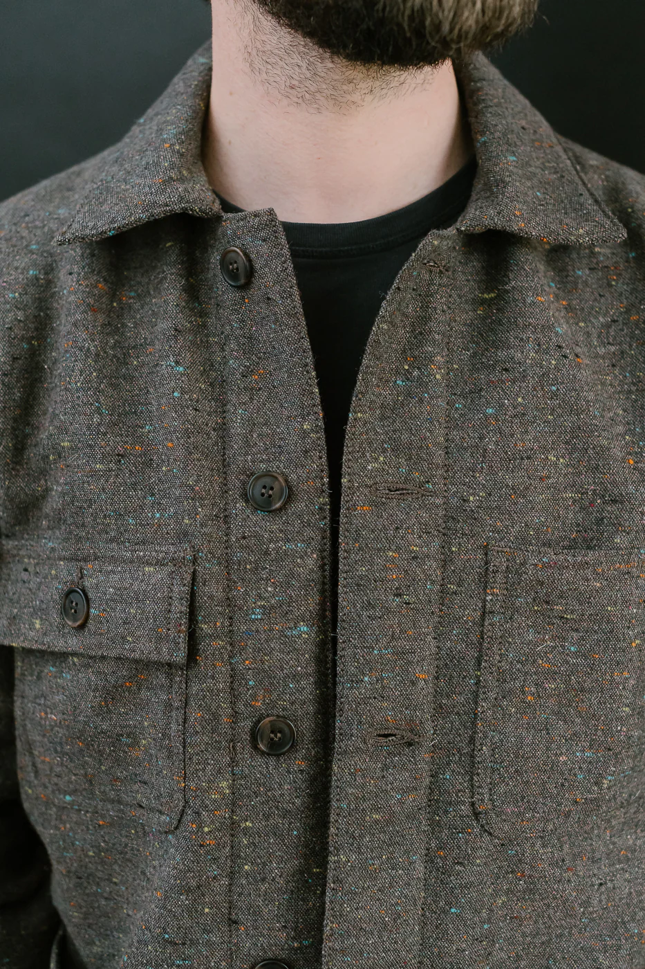 Wool Blend Multi-Nep Chore Coat - Brown - Image 16