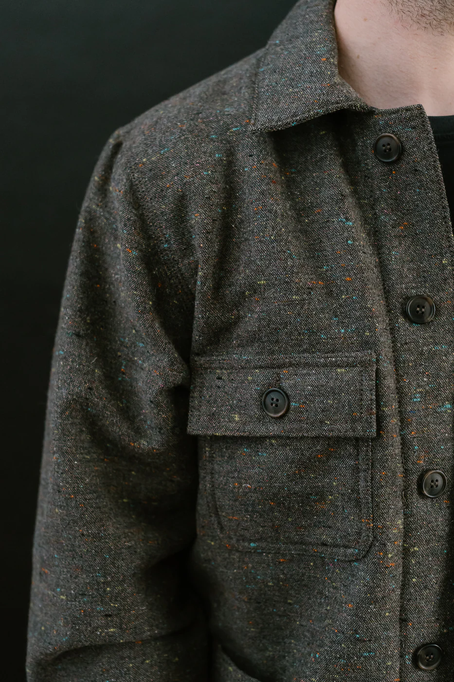 Wool Blend Multi-Nep Chore Coat - Brown - Image 17