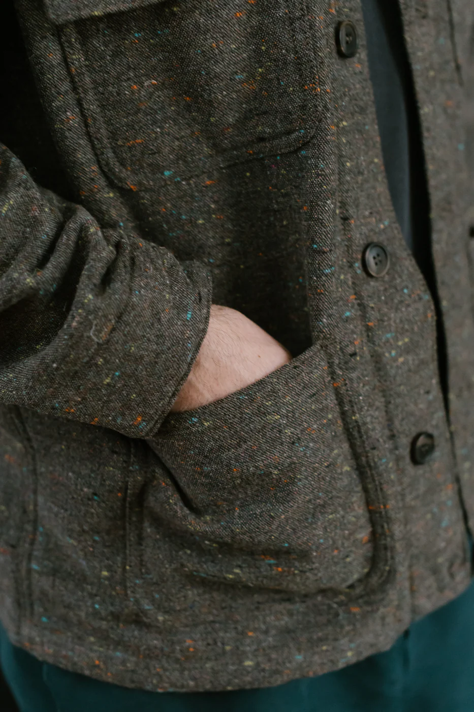 Wool Blend Multi-Nep Chore Coat - Brown - Image 19