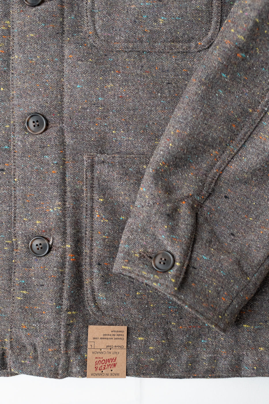 Wool Blend Multi-Nep Chore Coat - Brown - Image 4